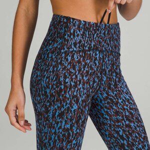 Lululemon Swift Speed High-Rise Tight Leopard Camo Blue Nile size 2 hemmed